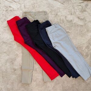 Women's Dress Pants - Red, Purple, Black, Navy, Gray, Tan